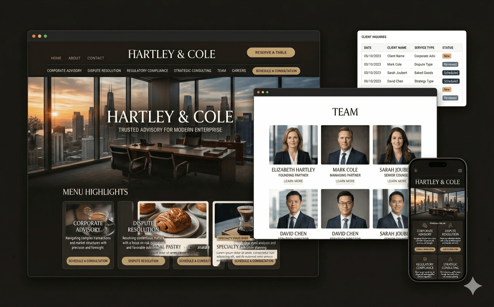 Consulting firm digital presence