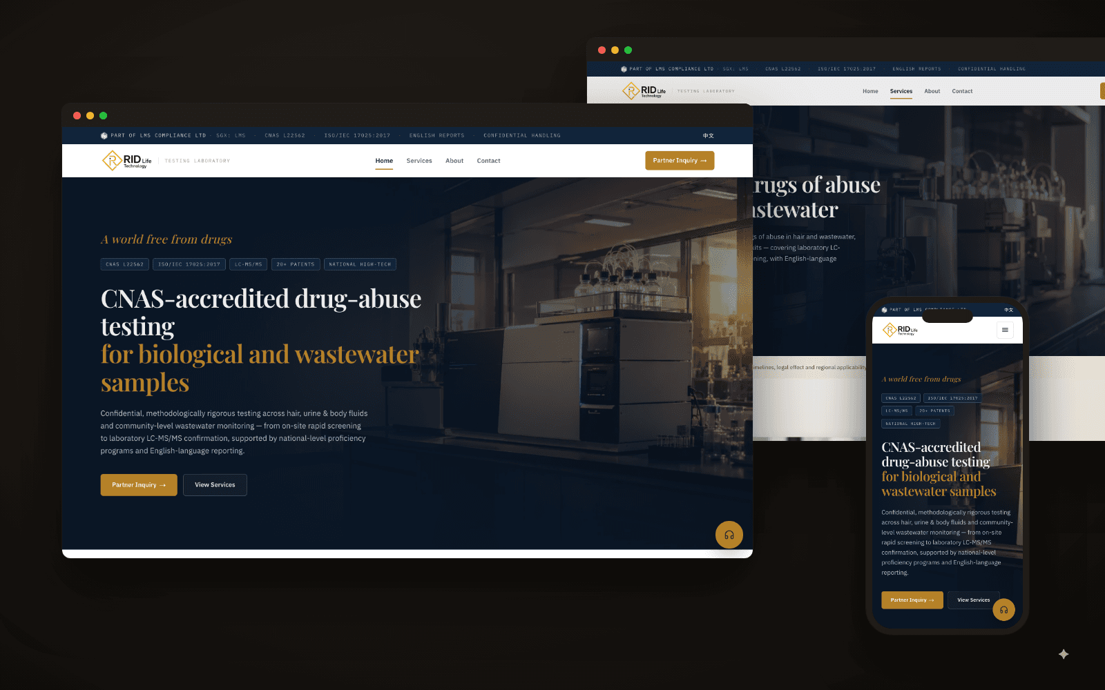 Accredited testing laboratory website